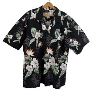Vintage KY'S Mens Hawaiian Button Down Shirt 2XL Beach Travel Vacation Cruise